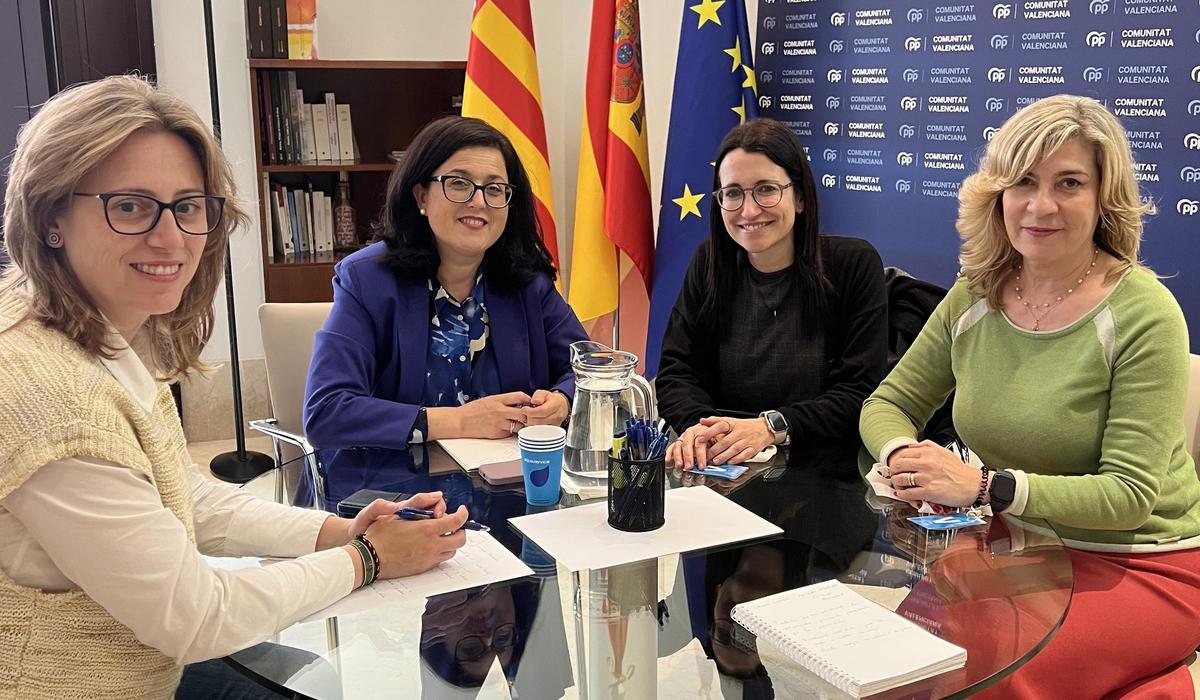 La presidenta de la Sociedad Valenciana de Psicología Clínica reunida con el grupo parlamentario PPCV.