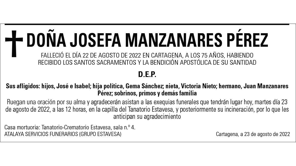 Dª Josefa Manzanares Pérez