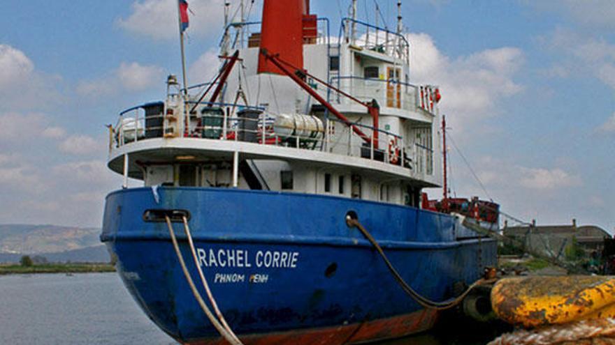 Imagen del  &quot;Rachel Corrie&quot;, el último barco de la &quot;Flotilla de la Libertad&quot;, que sigue rumbo a Gaza