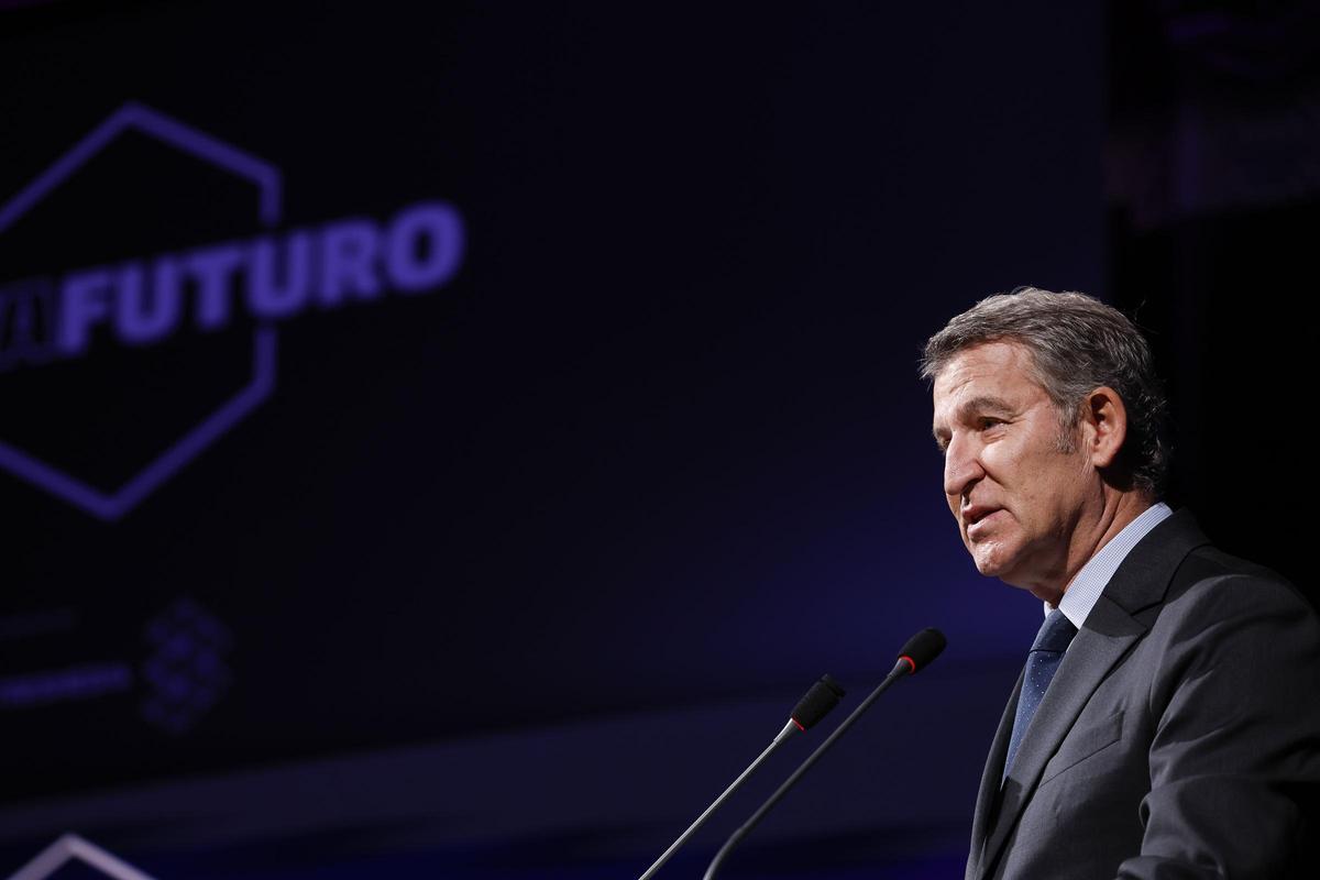 Feijóo, este martes, en el Ateneo de Madrid.