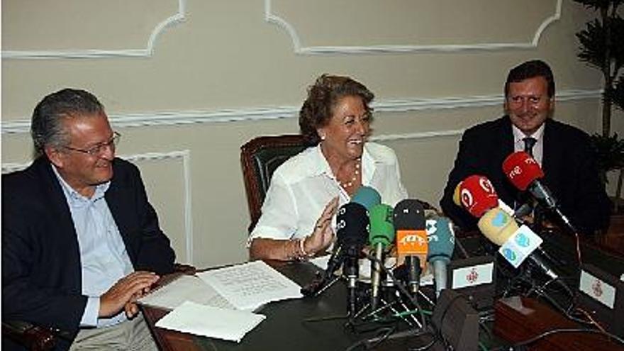 Silvestre Senent, Rita Barberá y el interventor del ayuntamiento, Ramón Brull.