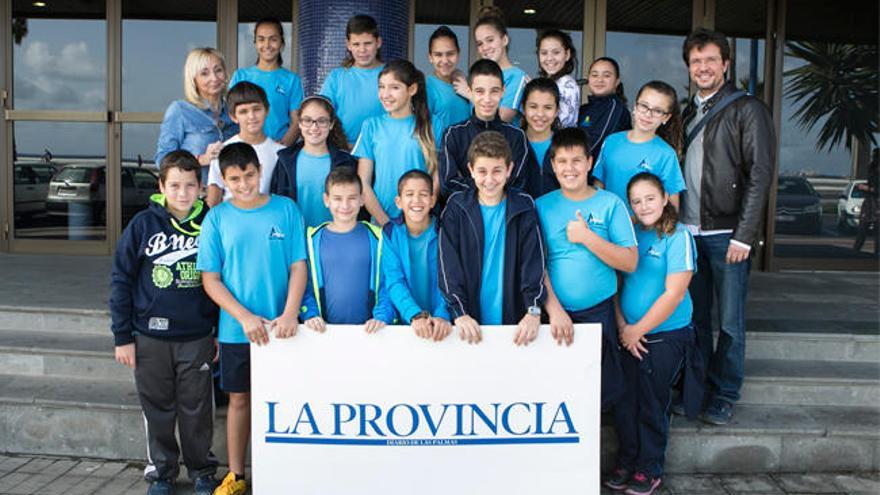 El Colegio Alisios durante su visita al periódico LA PROVINCIA