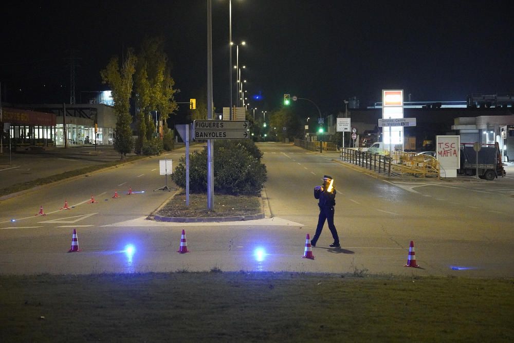 Control dels Mossos d''Esquadra i la Policia Local de Sarrià de Ter pel toc de queda