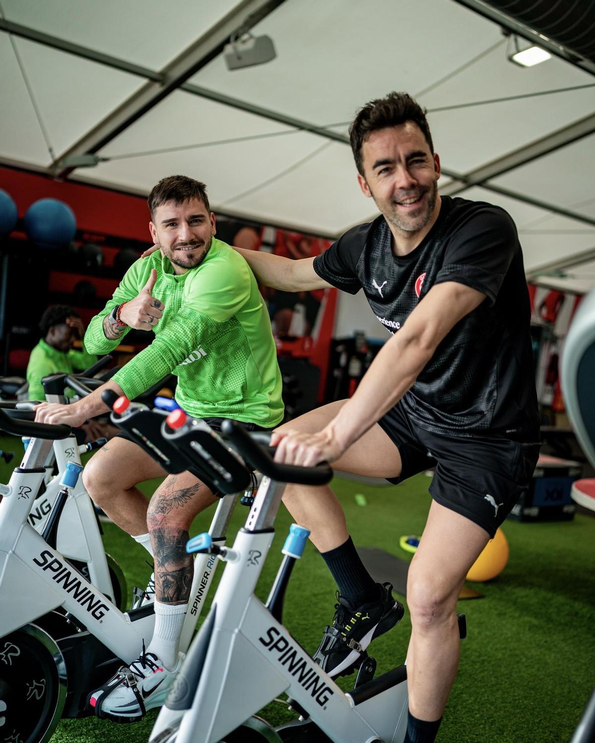 Juan Carlos evoluciona i ja fa feina de gimnàs.