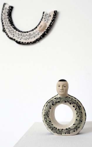 Esculturas cerámicas de la serie Tsumego, 2019-2021.