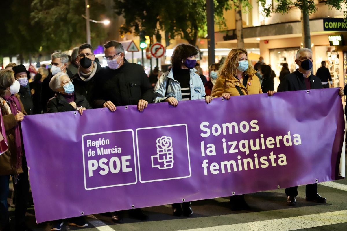 25N: Manifestación contra la violencia machista en Murcia