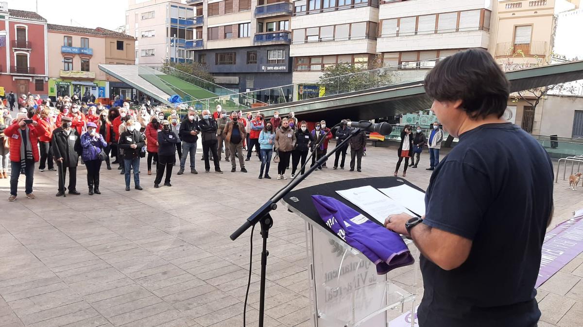 Un momento del discurso en Vila-real.