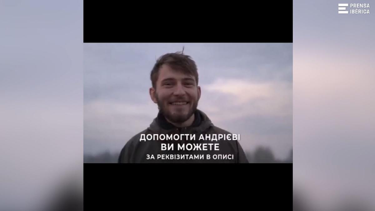 Las redes sociales se unen para ayudar a Andrew, un soldado ucraniano que ha perdido los ojos y los brazos por culpa de un misil ruso