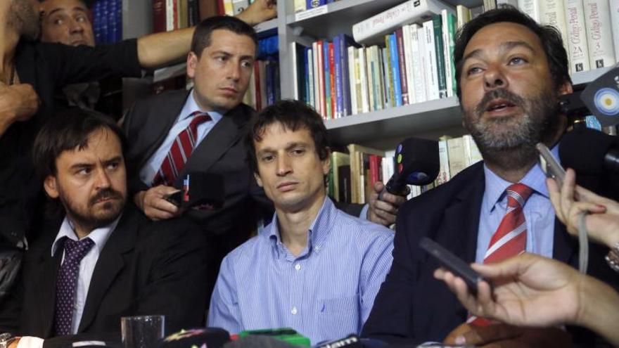 Imagen del colaborador de Nisman, en rueda de prensa.