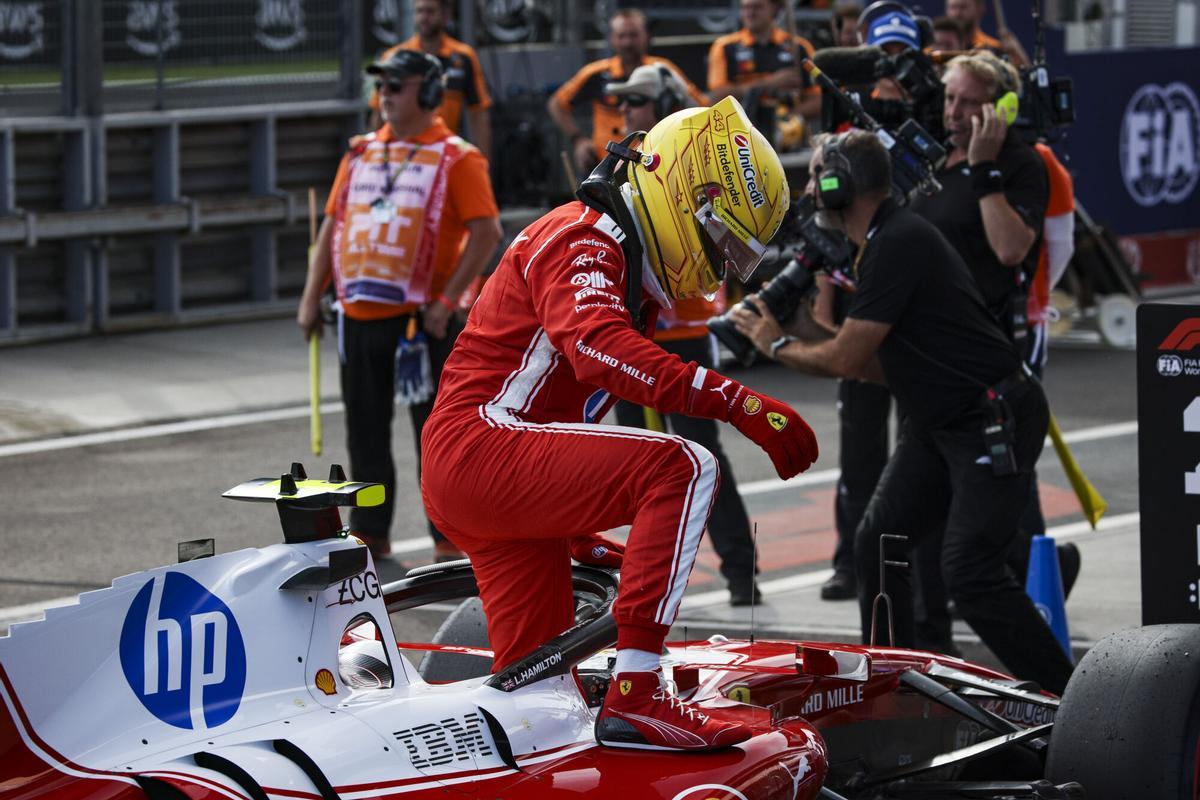 HAMILTON Lewis (gbr), Scuderia Ferrari SF-26, portrait during the Formula 1 Hungarian Grand Prix 2026, 11th round of the 2026 Formula One World Championship from July 24 to 26, 2026 on the Hungaroring, in Mogyorod near Budapest, Hungary - Photo Xavier Bonilla / DPPI AFP7 25/07/2026 ONLY FOR USE IN SPAIN
