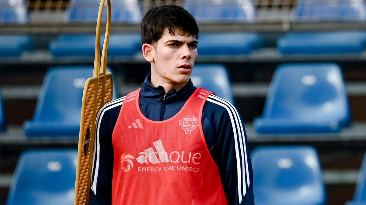 Álex Valle entrena con su nuevo equipo, el Como