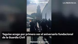 Homenajes, vehículos y desfiles en el aniversario de la Guardia Civil en Lanzarote