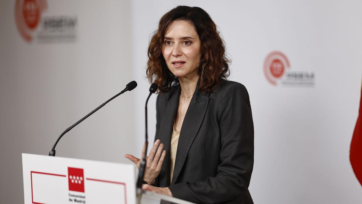 La presidenta de la Comunidad de Madrid, Isabel Díaz Ayuso.