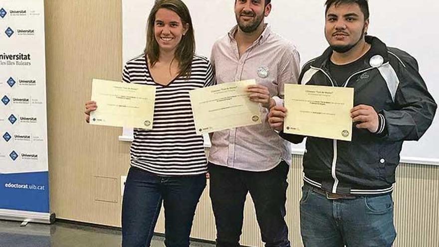 Beatriz Albarán, Baltasar Ramis y John Vo, ayer en la UIB.