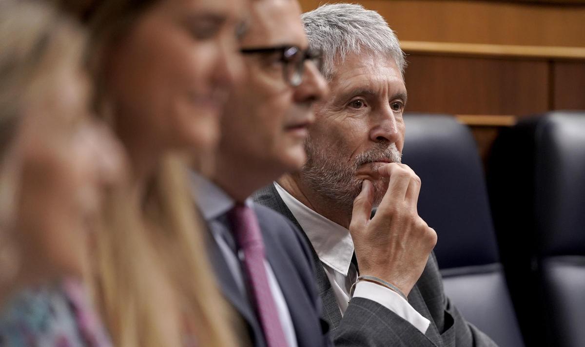 Los miembros del Gobierno que han acudido a la sesión de control en el Congreso.