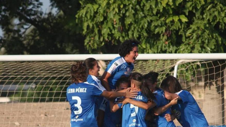 Las jugadoras del Alhama ElPozo celebran un gol