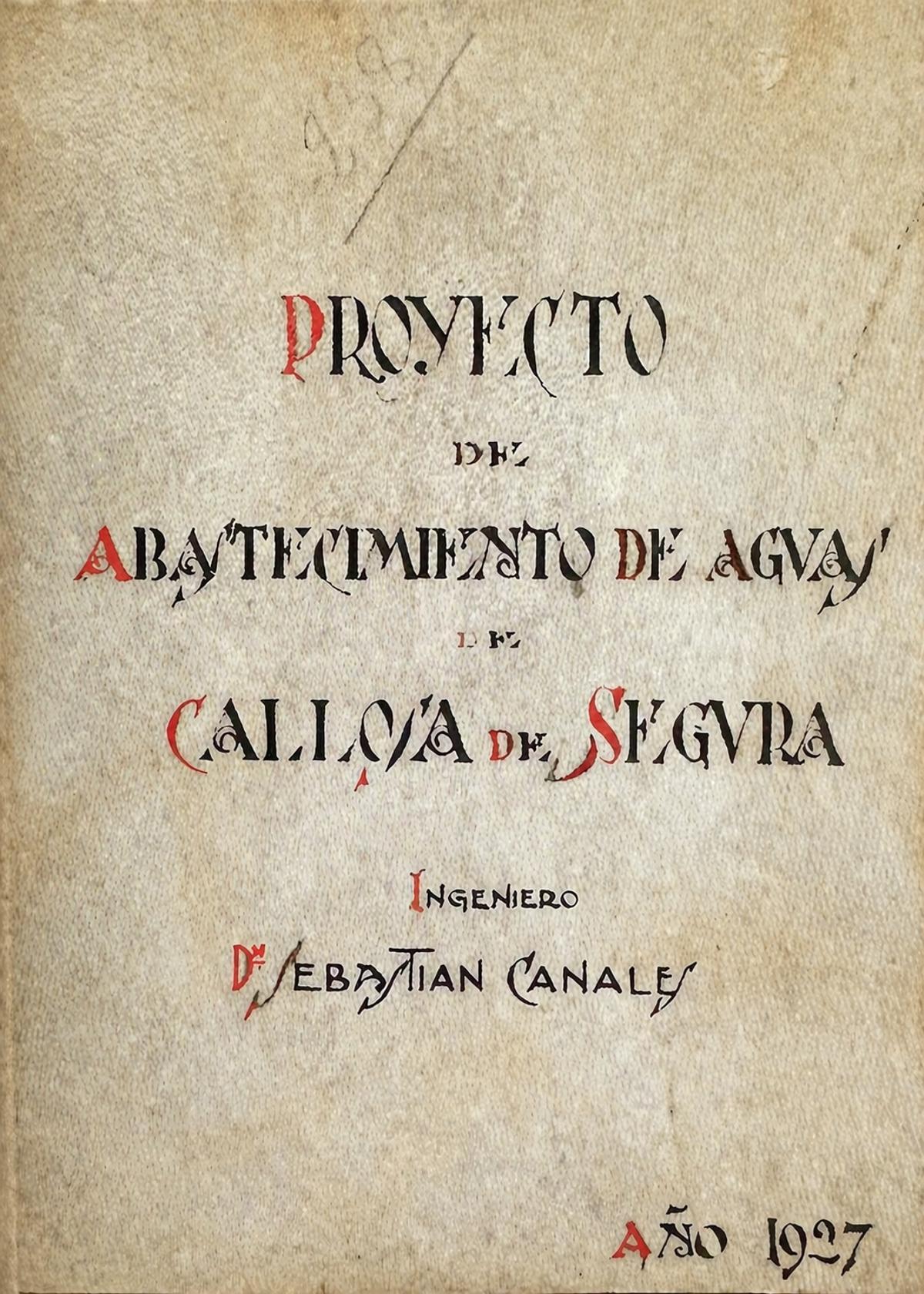 Proyecto Aguas Potables Sebastián Canales (año 1927).