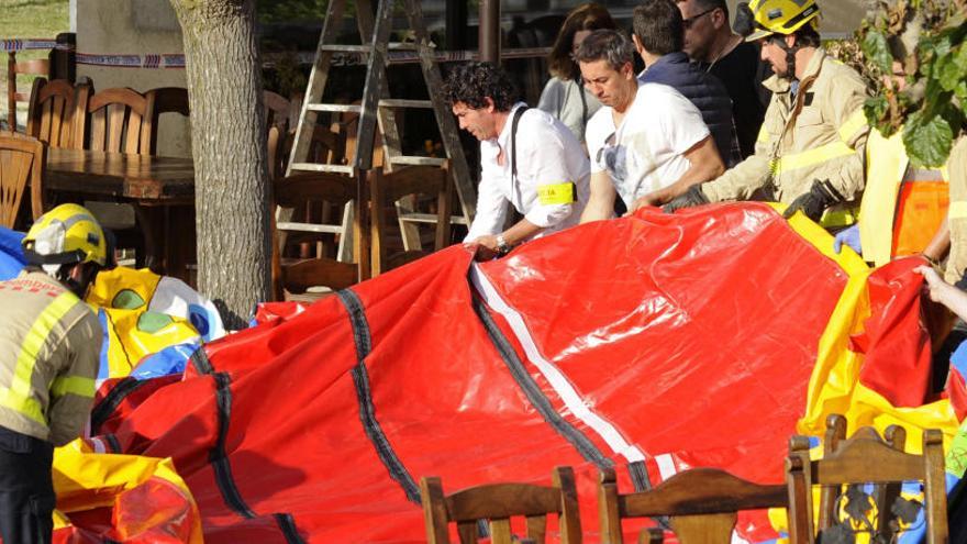 El mal anclaje, principal hipótesis tras el accidente del hinchable de Girona