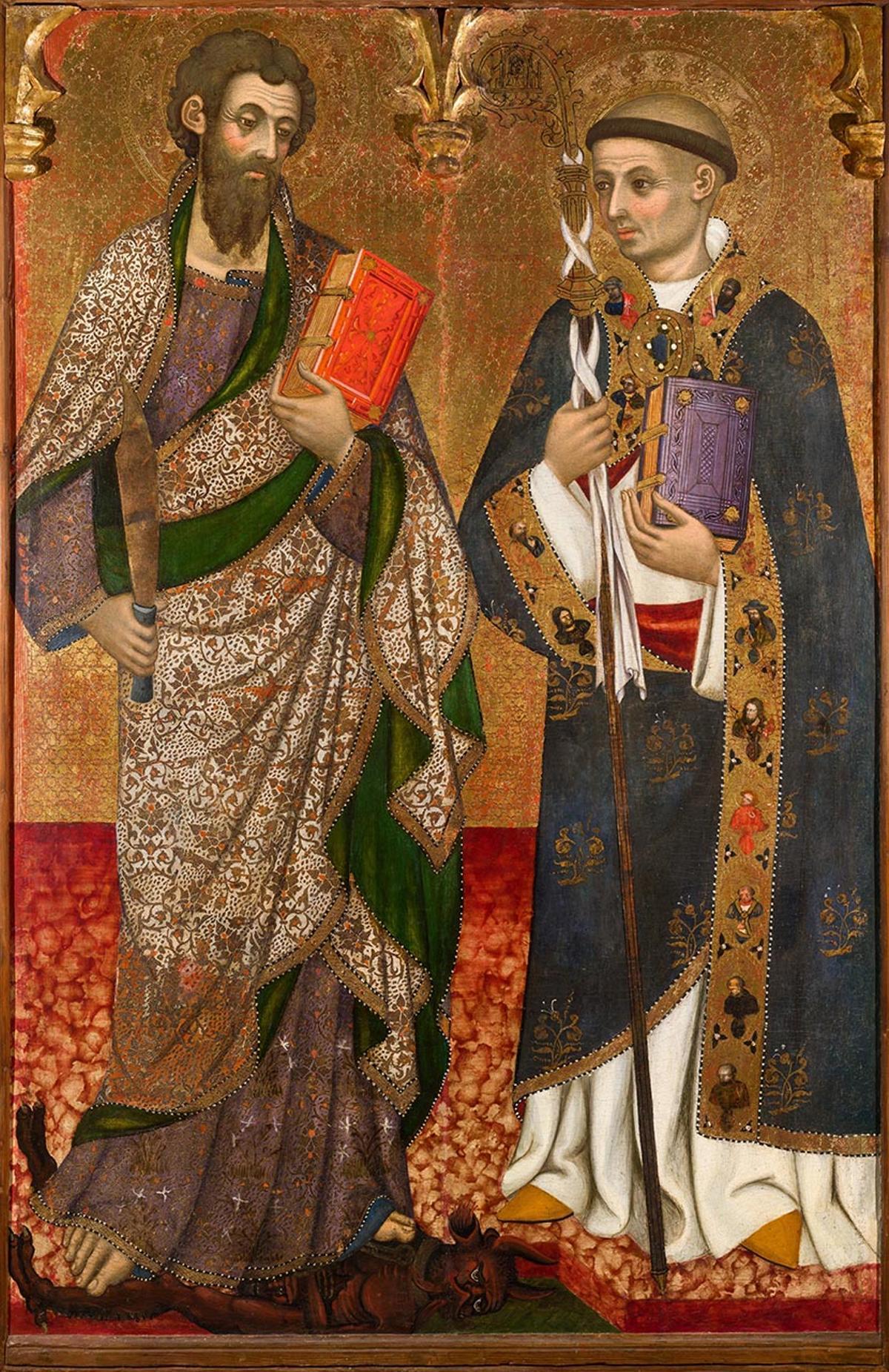 San Bartolomé y San Bernardo de Claraval. Pere Serra.