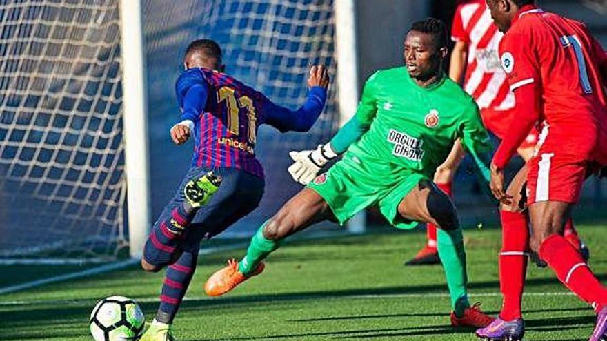 Derrota del juvenil del Girona amb el Barça (2-0)