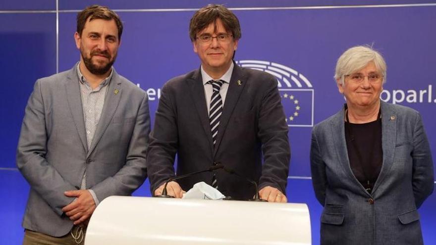 Toni Comín, Carles Puigdemont i Clara Ponsatí