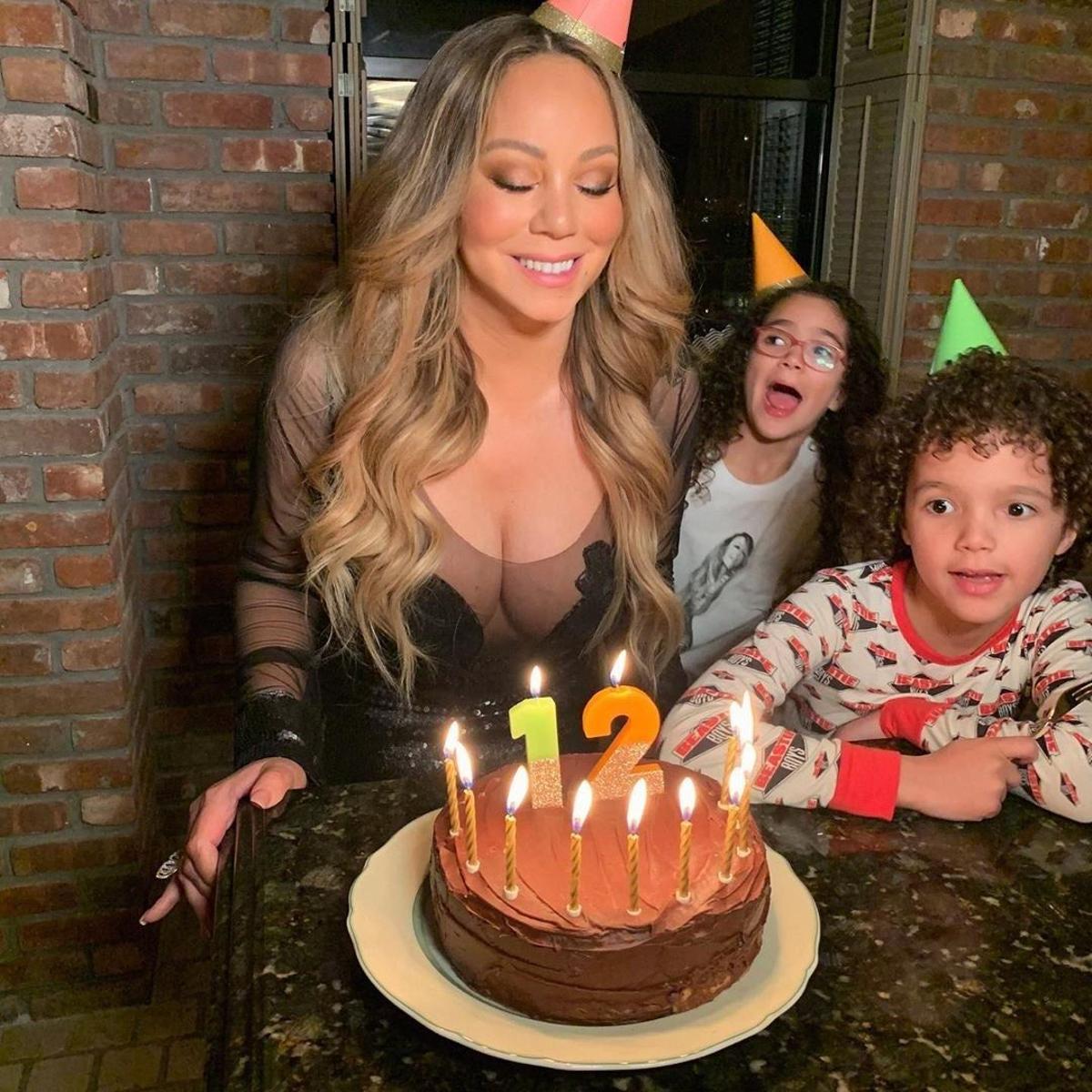 Mariah Carey el día de su cumpleaños