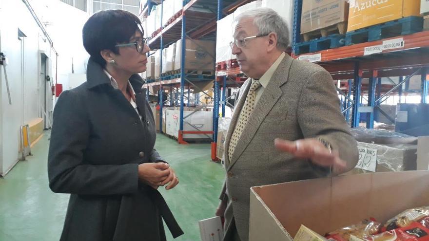 María Gámez y Joaquín Jiménez, ayer en Bancosol.