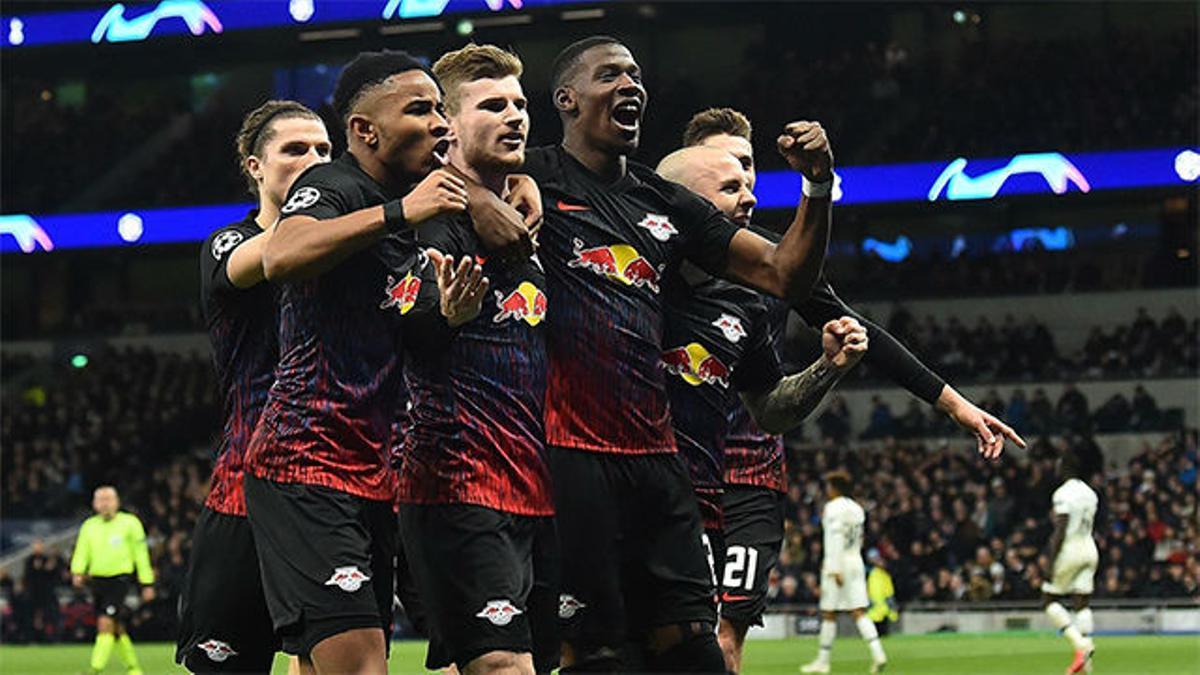 Werner da la ventaja a un Leipzig que pasó por encima del Tottenham