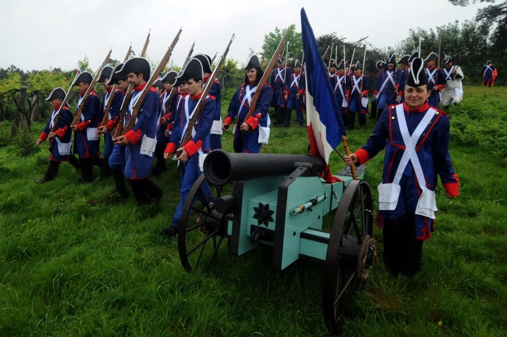 La lluvia no amilanó a los combatientes valgueses, que avasallaron a las tropas francesas hasta su rendición.