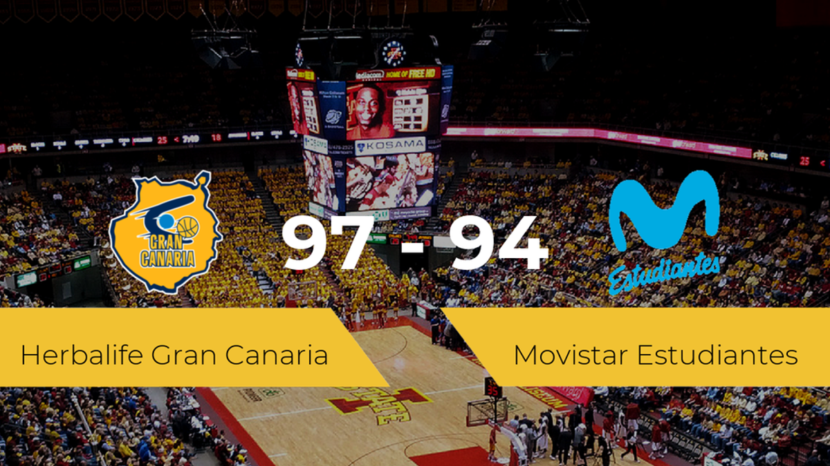 El Herbalife Gran Canaria se queda con la victoria frente al Movistar Estudiantes por 97-94