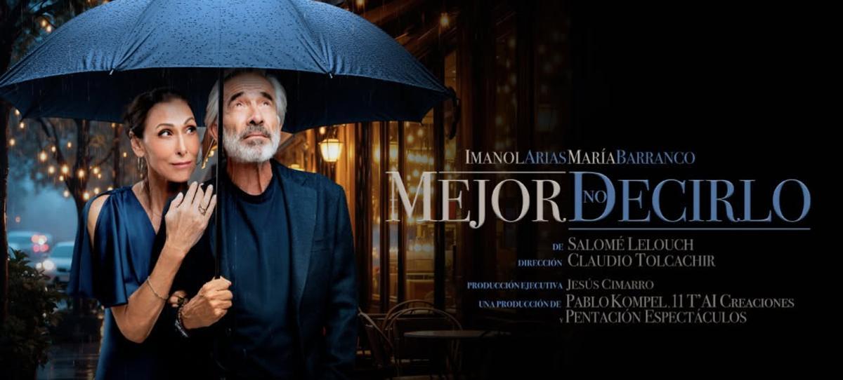 Cartel de la obra con Imanol Arias y María Barranco como protagonistas que se escenifica en Elche