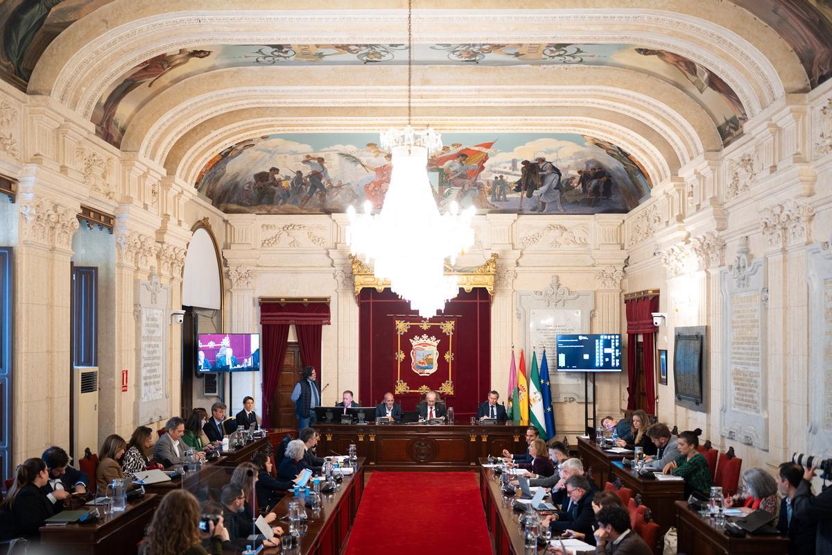 Una imagen del Salón de Plenos, este lunes, durante el debate de los presupuestos de 2026.