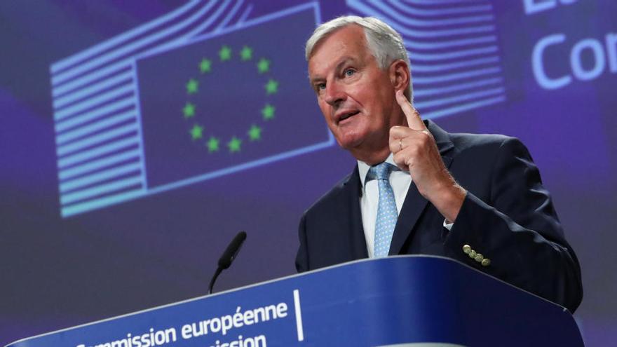 Michel Barnier, durante la rueda de prensa