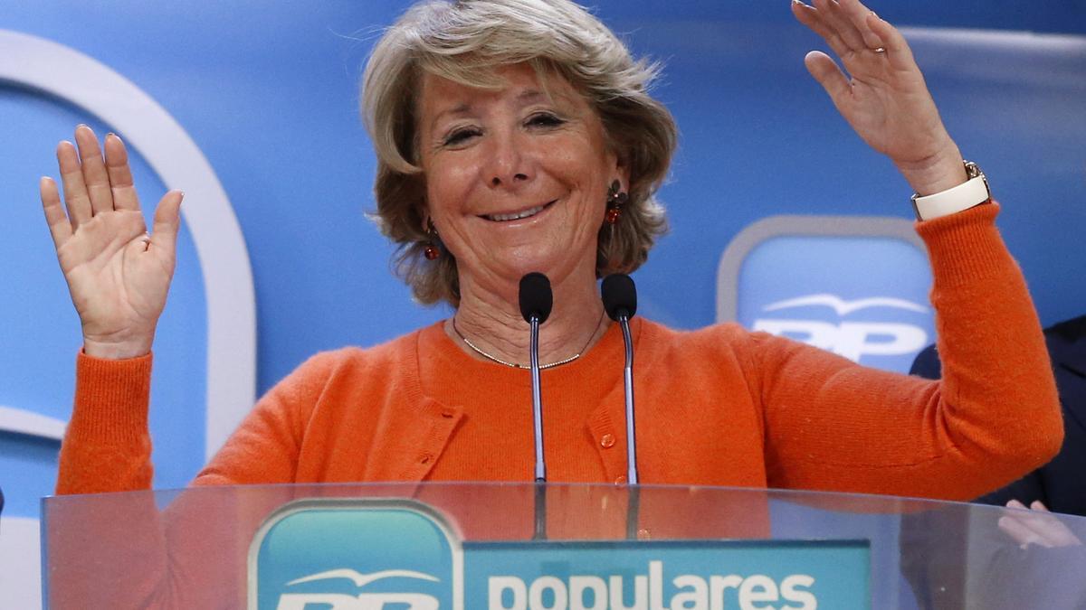 La expresidenta de la Comunidad de Madrid, Esperanza Aguirre.