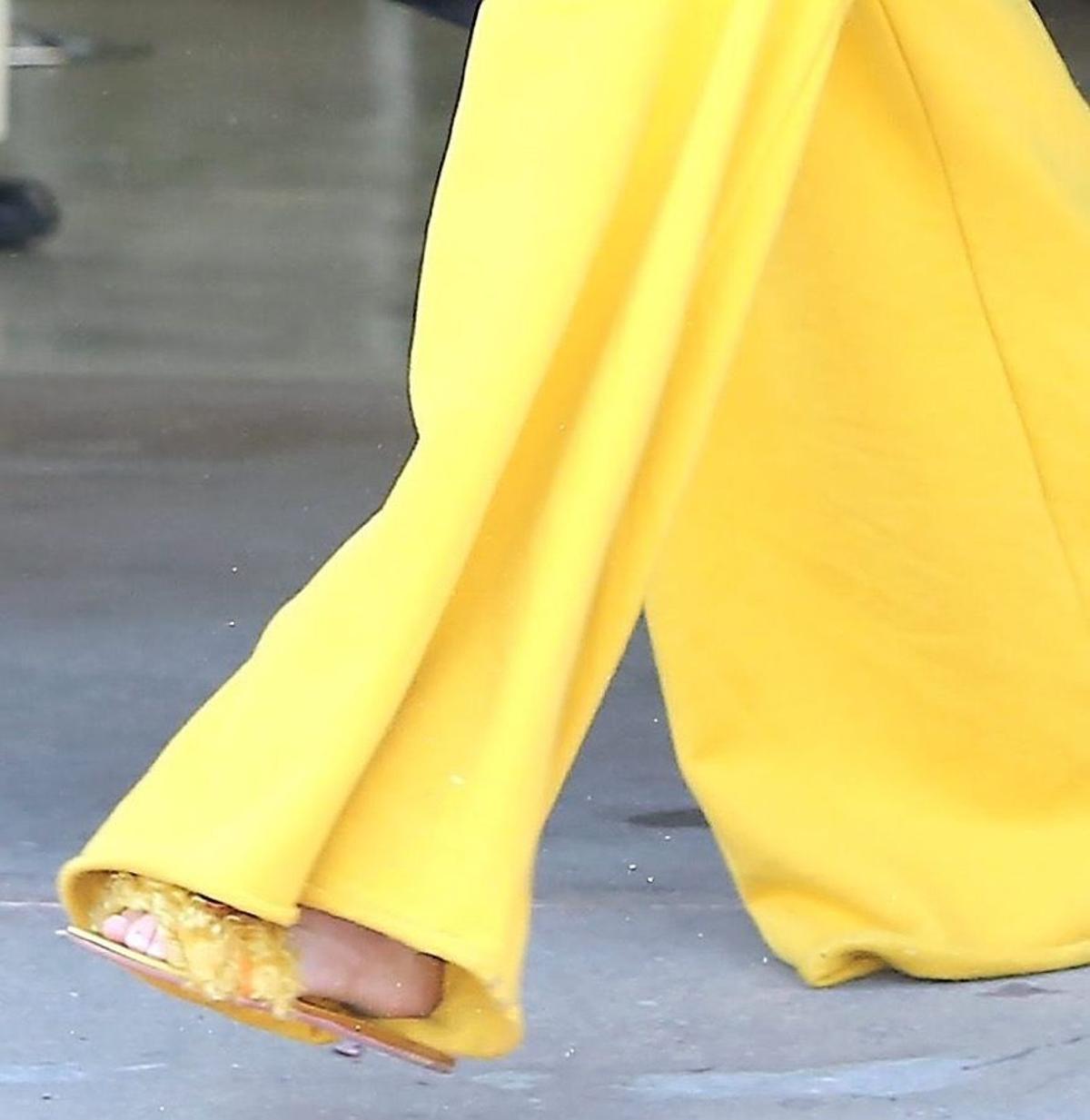Detalle de la sandalia de Kendall Jenner
