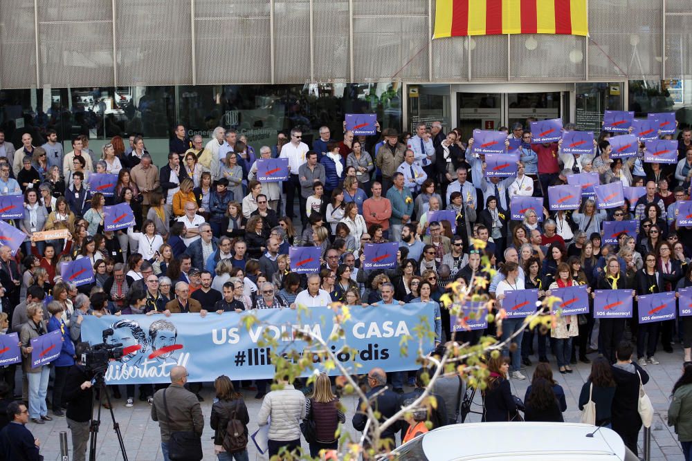 Protesta dels treballadors de la Generalitat a Girona