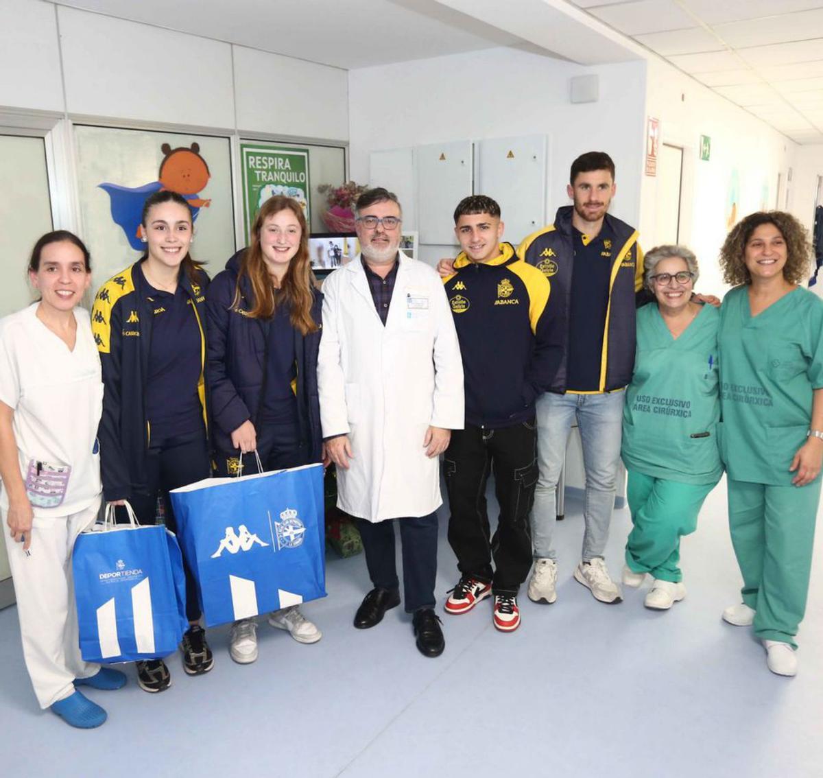 Yeremay, Jaime, Elena y Antía visitan el Materno