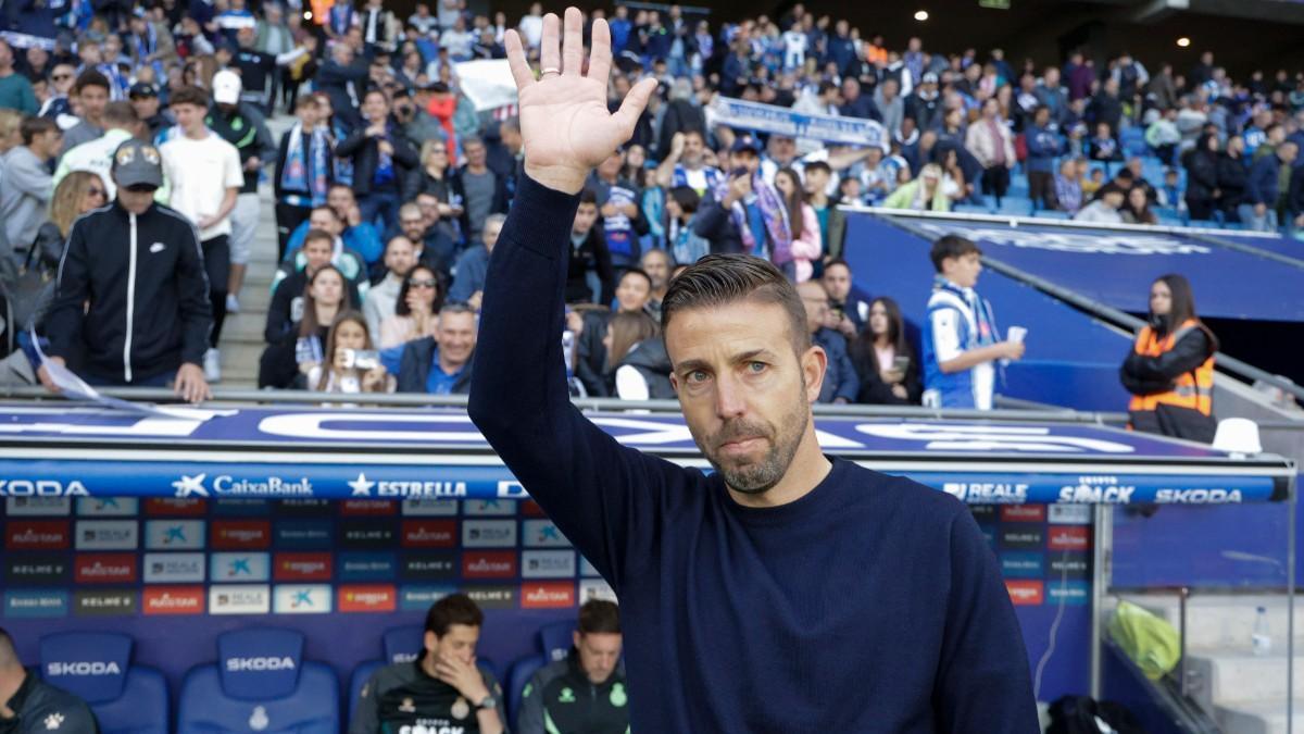 Luis García durante el encuentro ante el Athletic