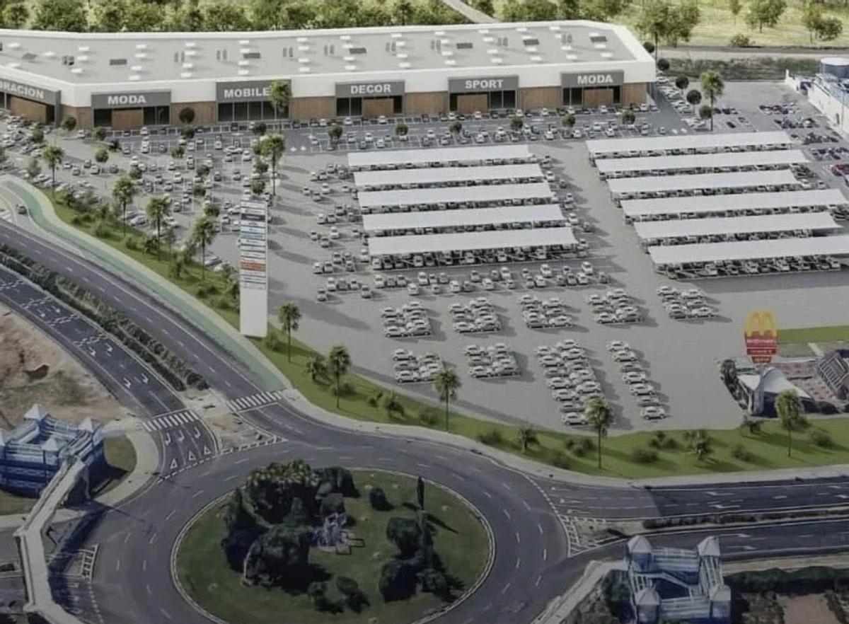 Infografía de cómo quedará el parque comercial de Bogaris.