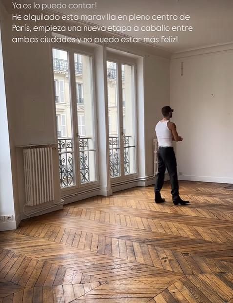 La 'storie' de Pelayo Díaz en su nuevo apartamento de París