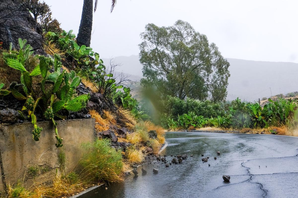 Las lluvias de la borrasca Óscar en Santa Lucía y San Bartolomé de Tirajana