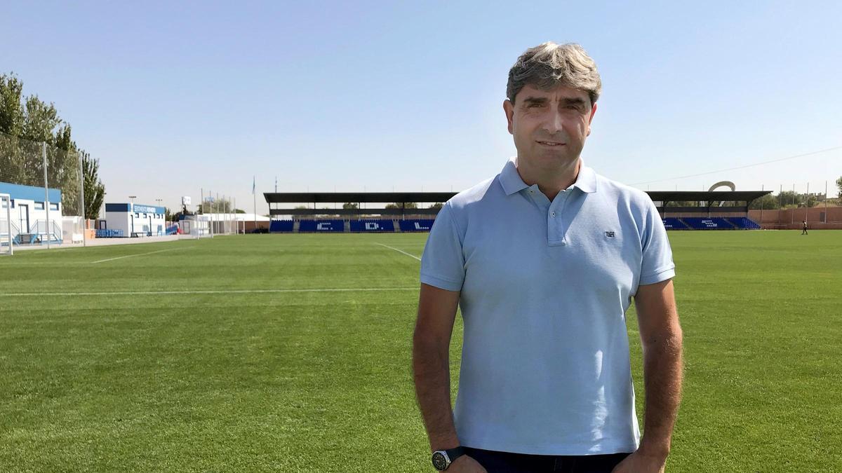 Txema Indias, en las instalaciones del CD Leganés, donde ejerce desde 2015.