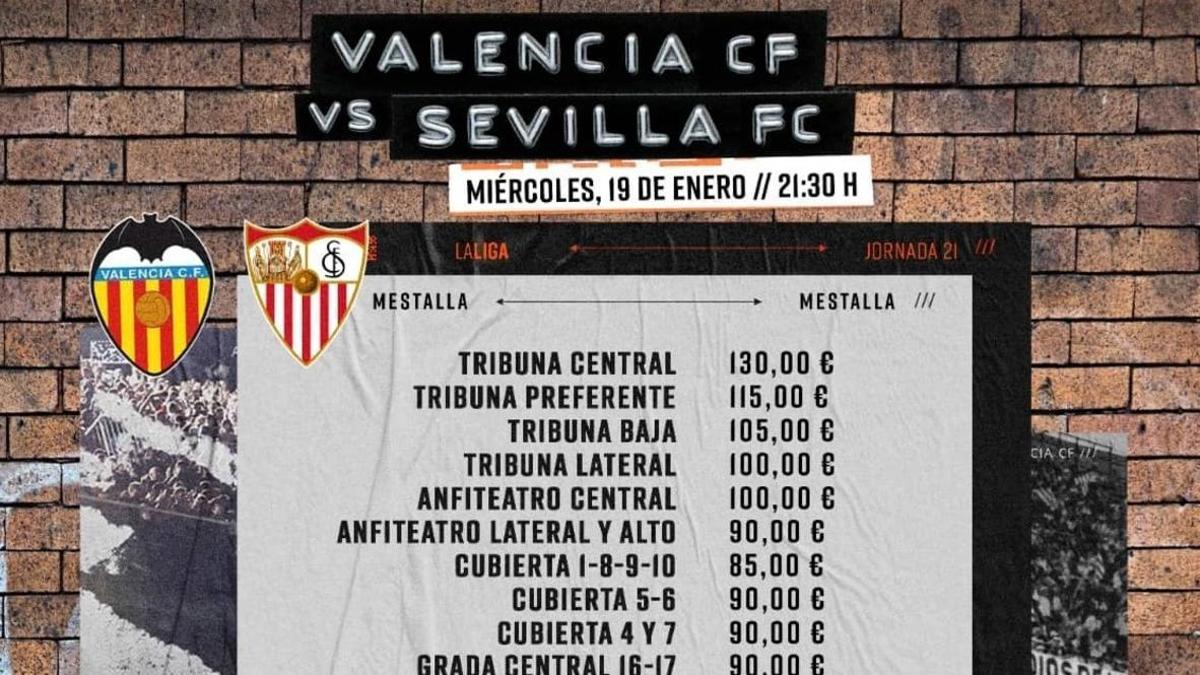 Las entradas para el encuentro ante el Sevilla están ya a la venta.