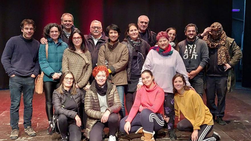 Asistentes al taller, ayer, en el Teatro Principal. |