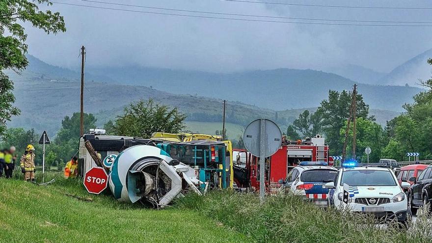 Accident a l&#039;N-154, en un tram de carretera a prop de Llívia