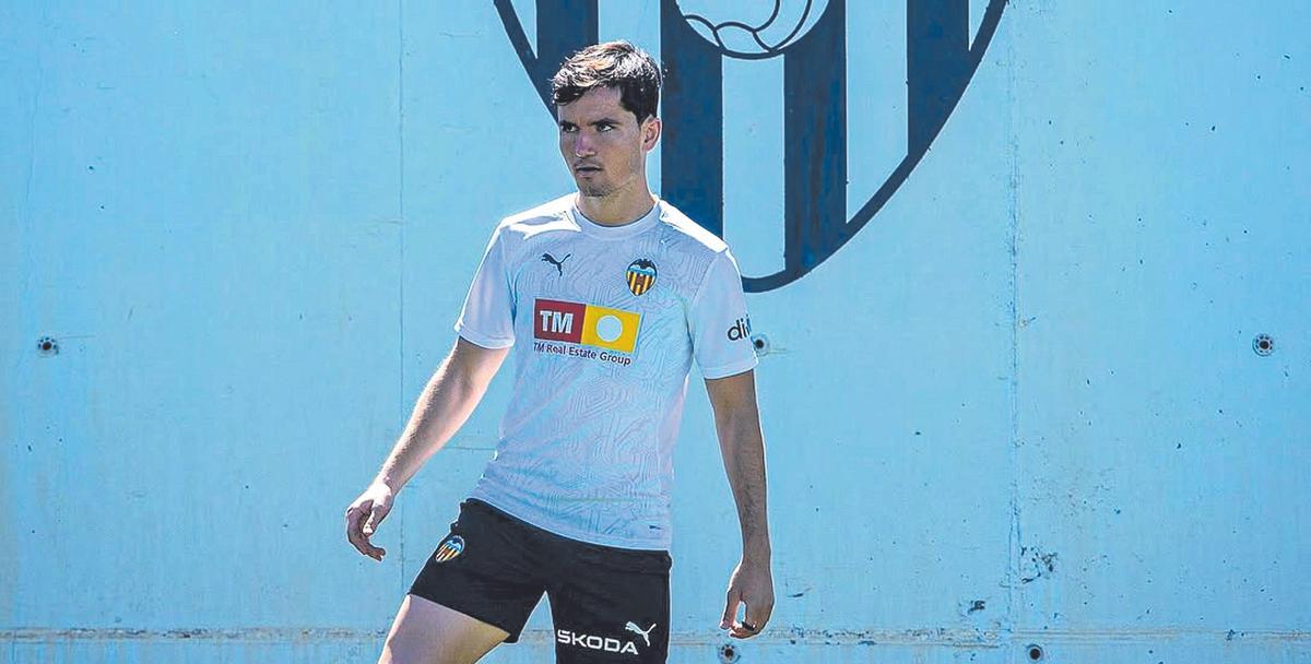 Hugo Guillamón, durante un entrenamiento en Paterna