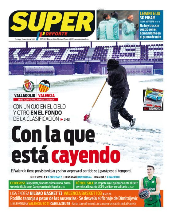 Portada SUPERDEPORTE domingo 10 enero 2021