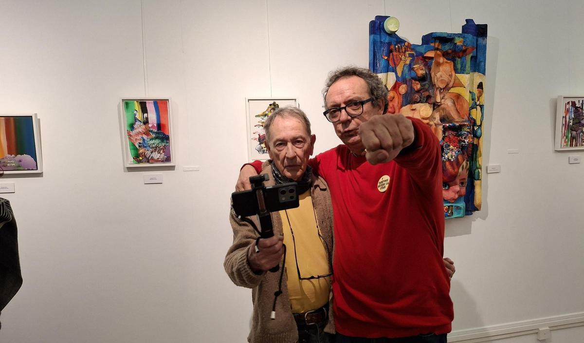 Enrique Ferrer, el artista, y Chus San Pedro, comisariando