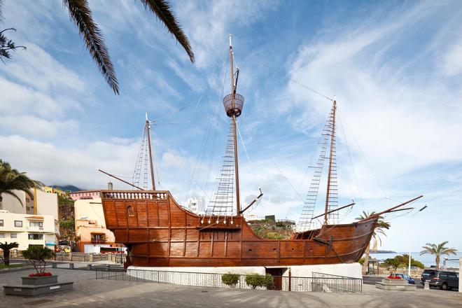 Es posible subir a una réplica de la carabela Santa María, Santa Cruz De La Palma