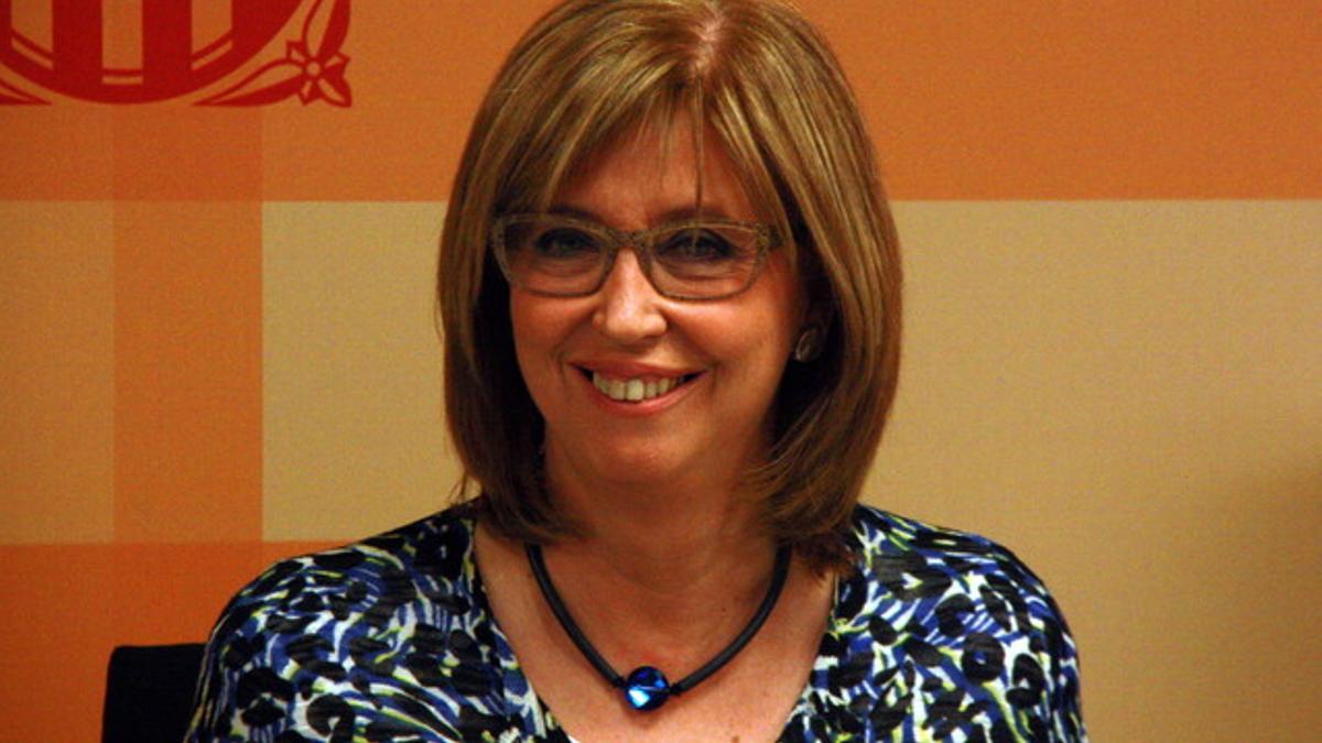 La 'consellera' de Ensenyament, Irene Rigau, este viernes en el Departament d'Ensenyament